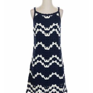 House of Harlow 1960 Navy and Cream Lace Mini Dress